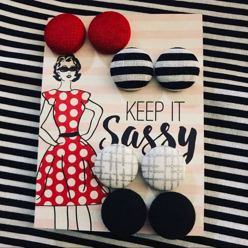 Button Earrings Pack